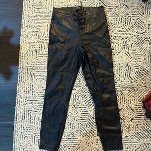 Zara lace up leather pants